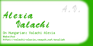 alexia valachi business card